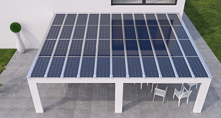 Solaranlage Terrassenüberdachung