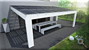 Solarterrasse Leimholz modern