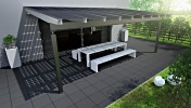 Solar Terrassenüberdachung Holz Stahl
