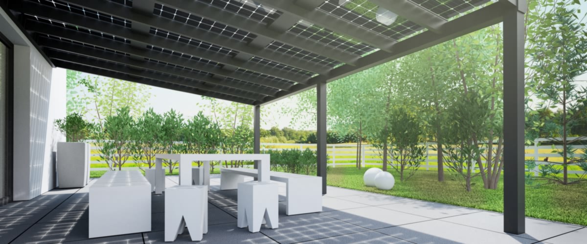 Terrassendach Solar Aluminium
